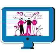 People chatting on computer screen