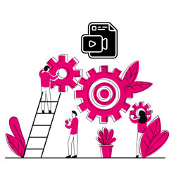 People creating a webvtt file